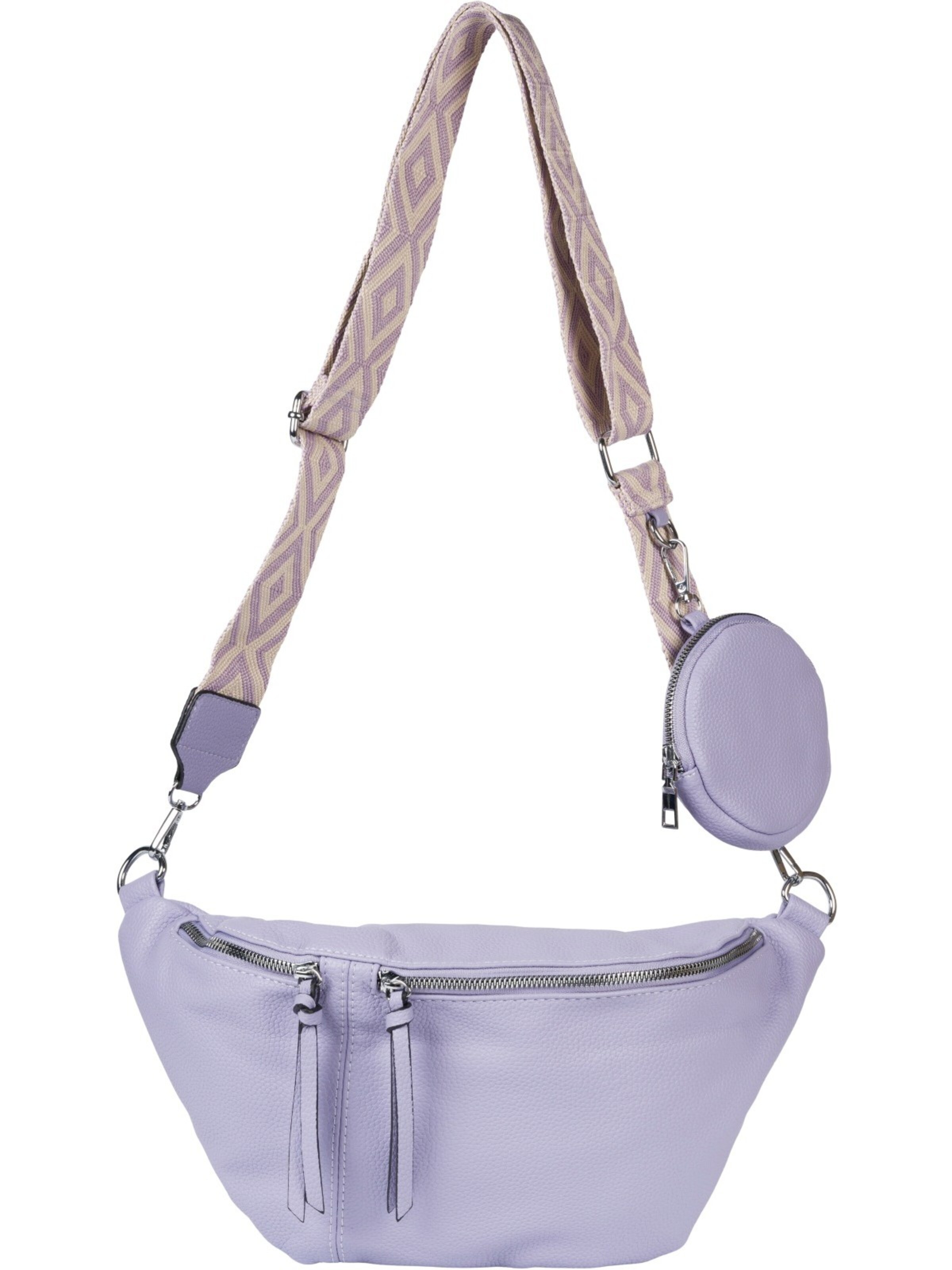 styleBREAKER Umhängetasche 'Halbmond Crossbody Bag Set 3-Teilig'‌‌‌‌‌‌‌ in Lila: Vorderseite