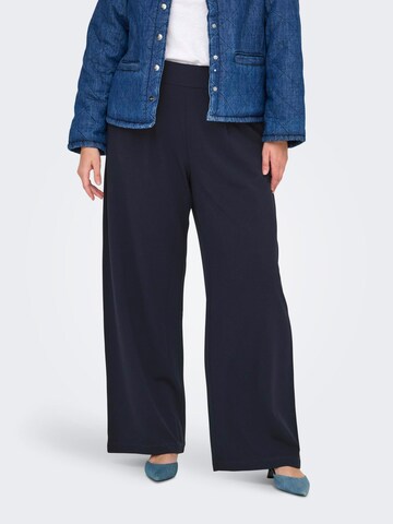 ONLY Carmakoma Wide leg Pleat-front trousers in Grey: front