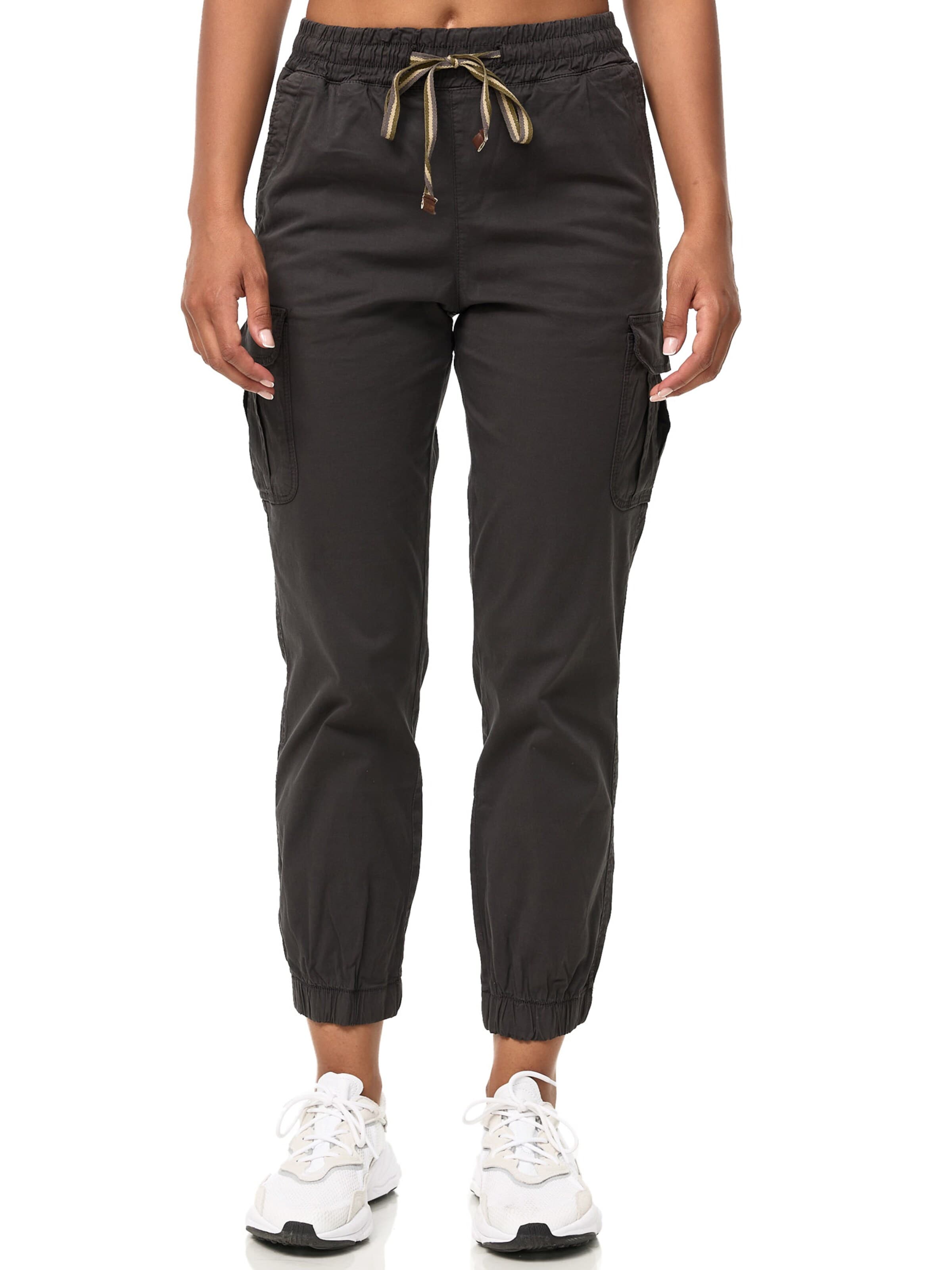 Effilé Pantalon cargo 'F600' Tazzio en gris : devant