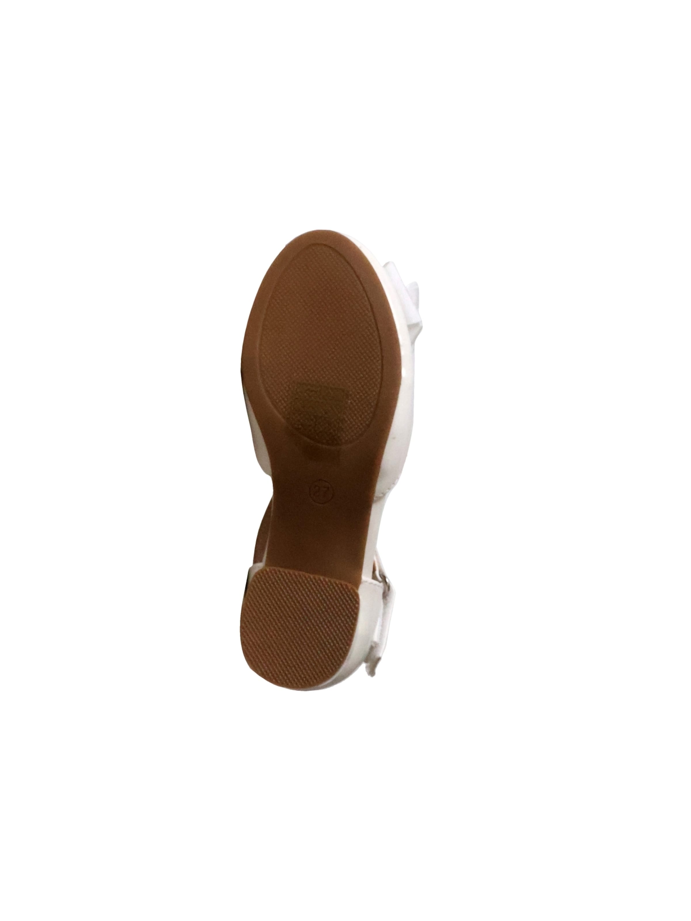 Sandalo 'Kinder Pumps mit Klettverschluss Doremi' di Super Mode in bianco