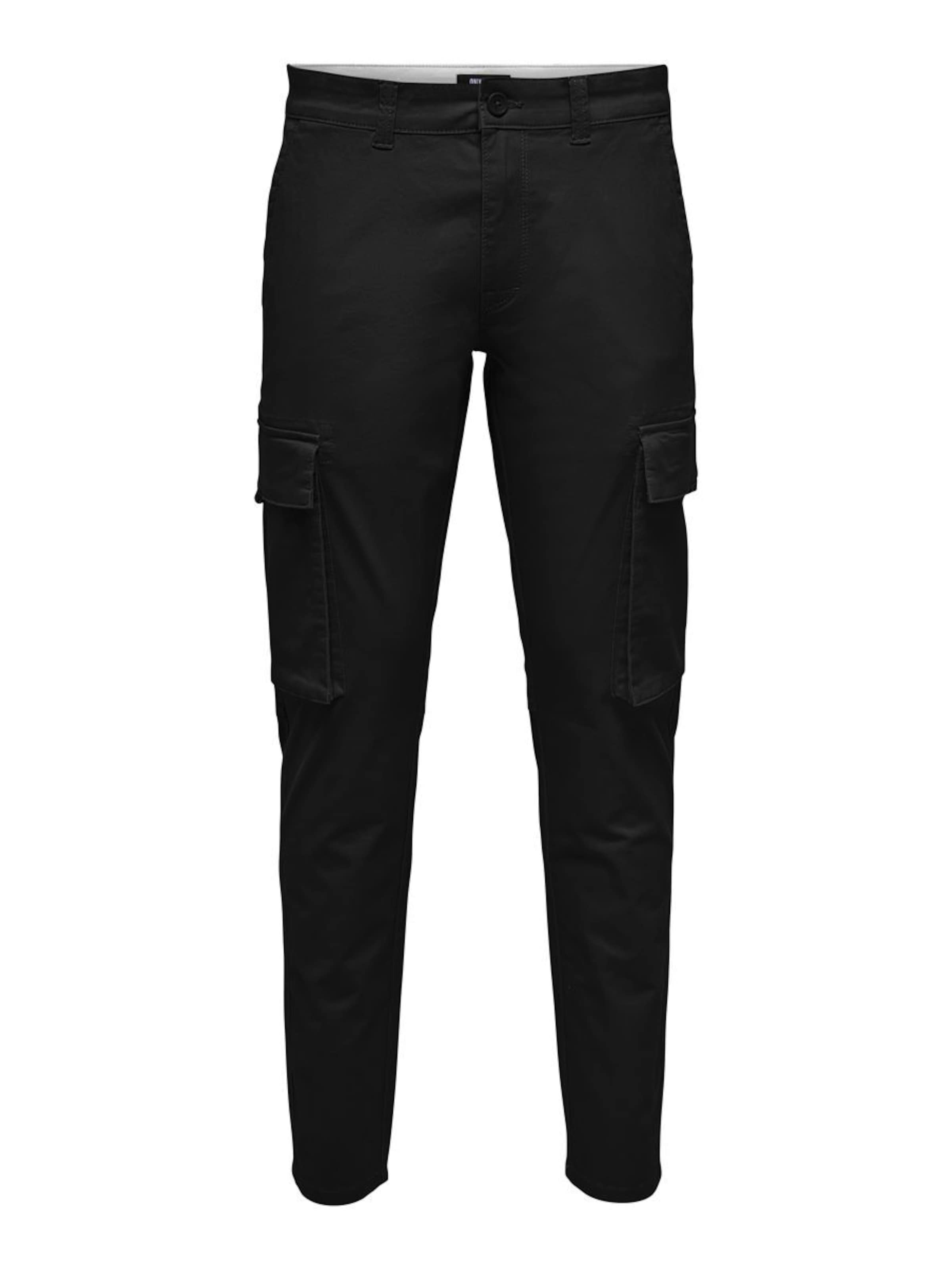 Only & Sons Regular Hose 'Next' in Schwarz: Vorderseite