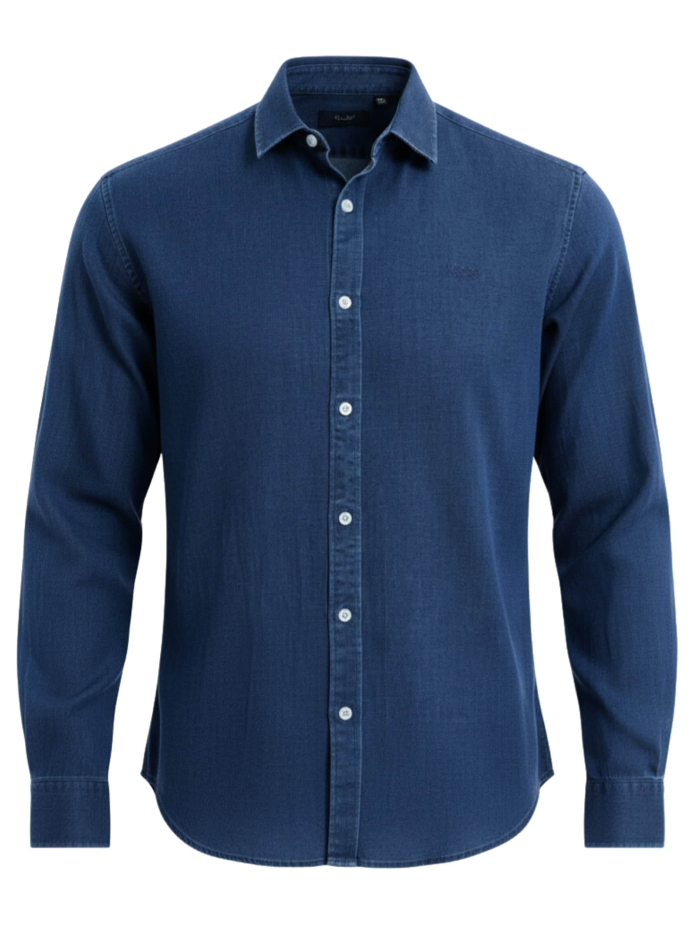Ombre Regular Fit Hemd‌‌‌‌‌‌‌‌ in Blau: Vorderseite