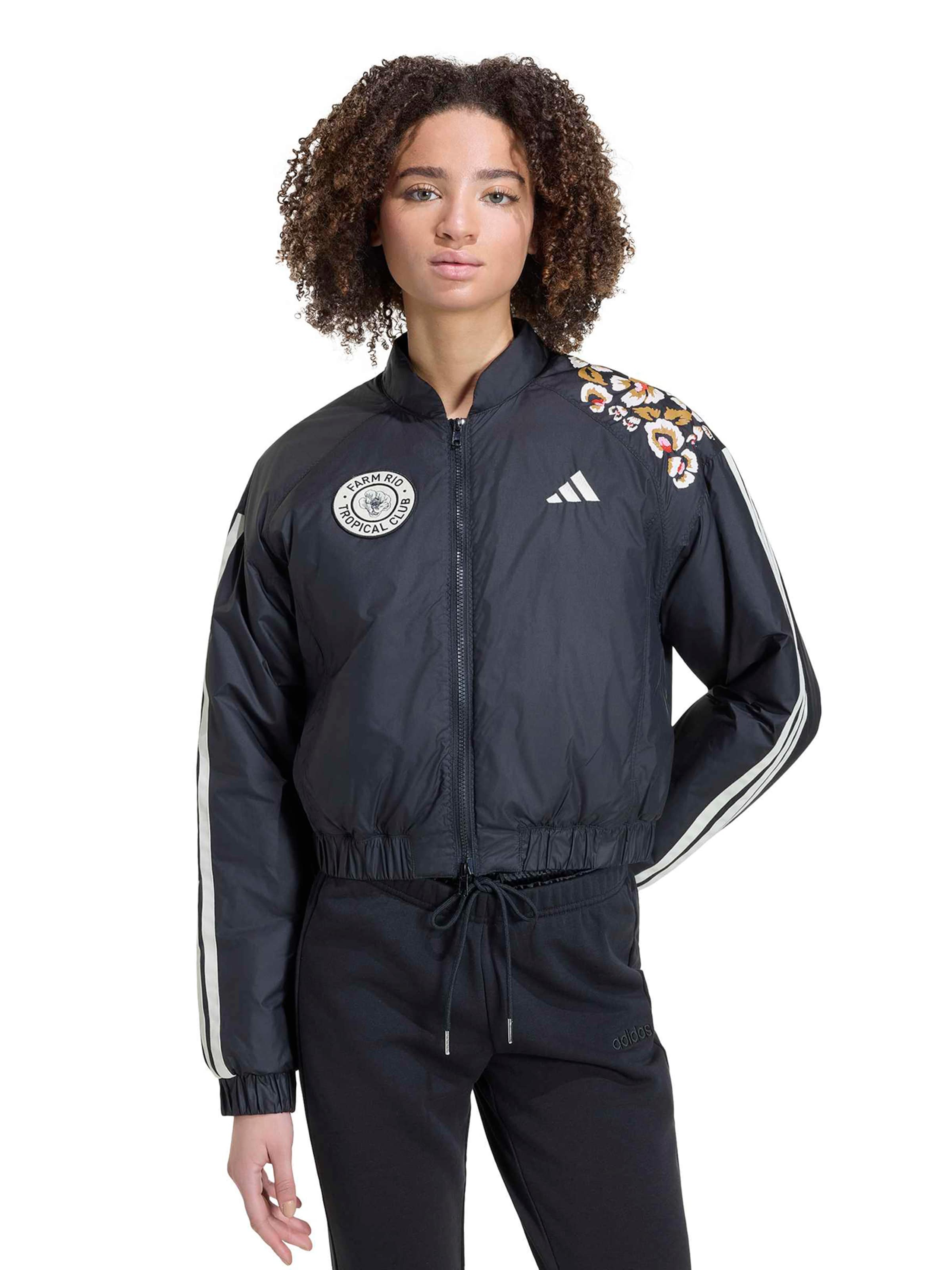ADIDAS SPORTSWEAR Μπουφάν άσκησης 'FARM' σε μαύρο