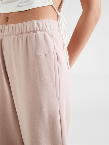 HOLLISTER Wide leg Παντελόνι σε ροζ