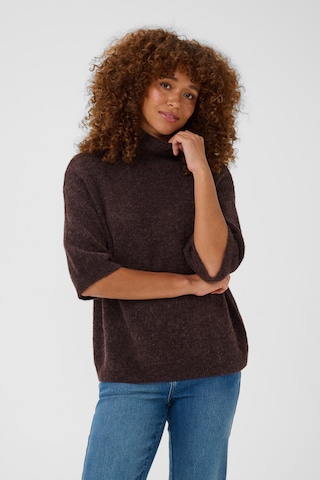 Pull-over Kaffe en marron : devant