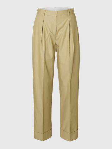Tapered Pantaloni con pieghe di SELECTED in verde