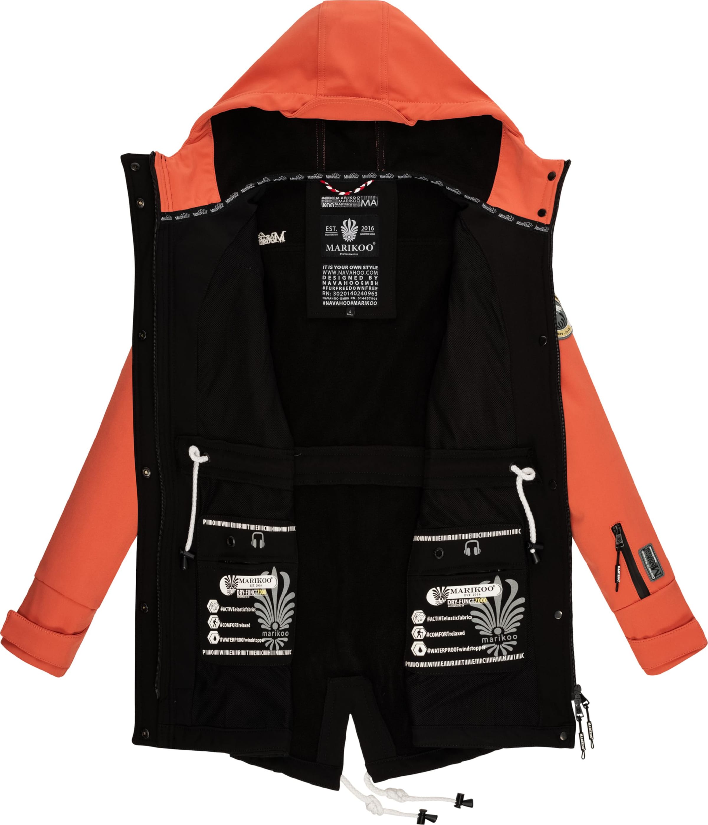 MARIKOO Functionele mantel 'Zimtzicke' in Oranje