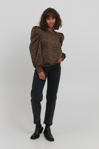PULZ Jeans Shirt in Brown