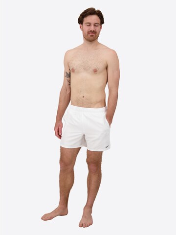 Nike Swim Regular Athletic Swim Trunks in White