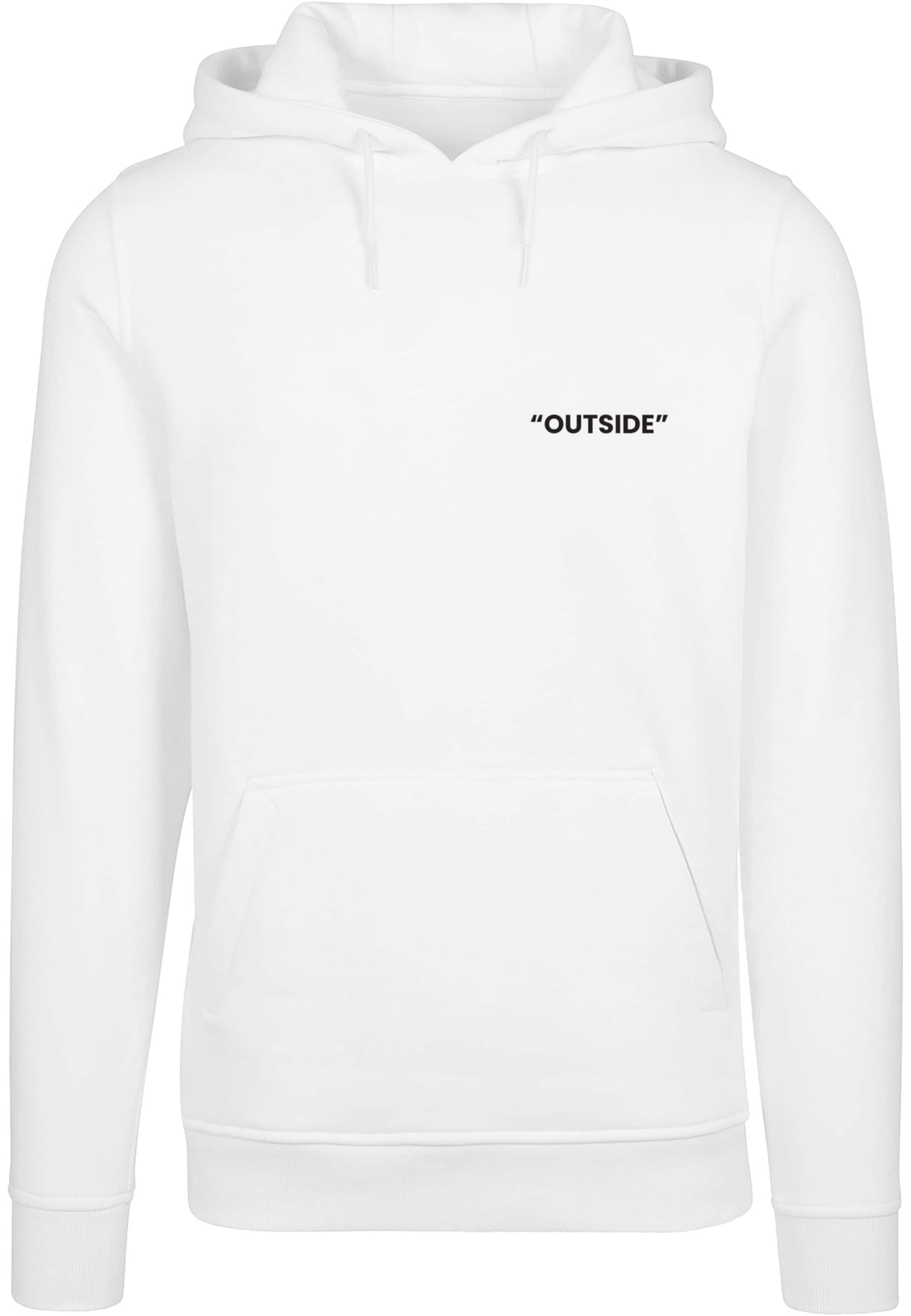 Mister TeeSweater majica 'Out$ide' - bijela boja: prednji dio