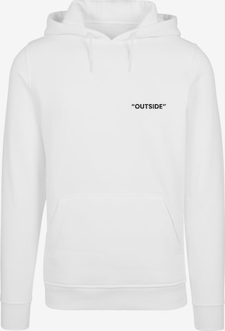 Sweat-shirt 'Out$ide' Mister Tee en blanc : devant