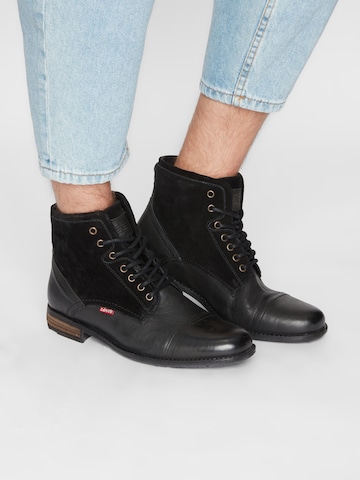 LEVI'S Lace-Up Boots 'Fowler' in Black