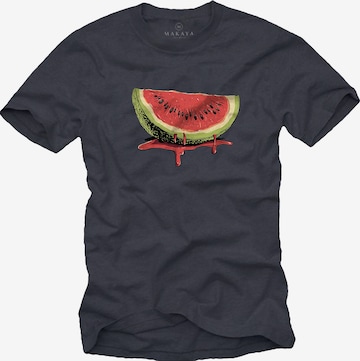 MAKAYA Shirt 'Watermelon' in Grau: Vorderseite