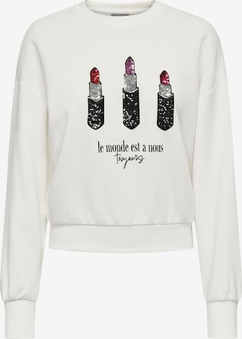 ONLY Sweatshirt 'KINJA' in White: front