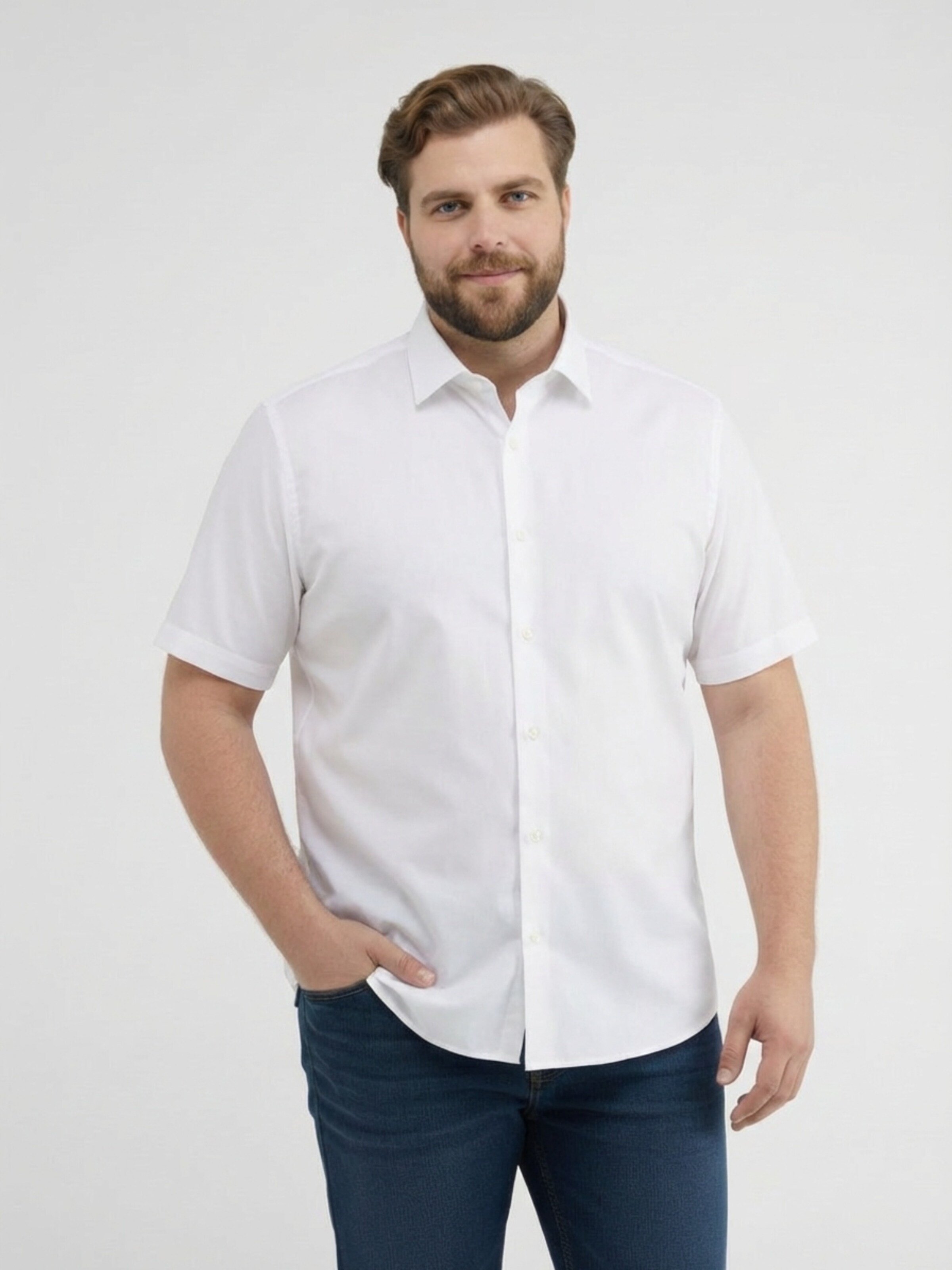 LERROS Comfort fit Overhemd in Wit