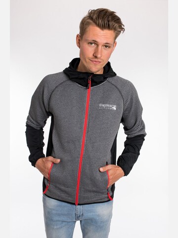 deproc Fleecejacke 'ELM' in Grau: Vorderseite