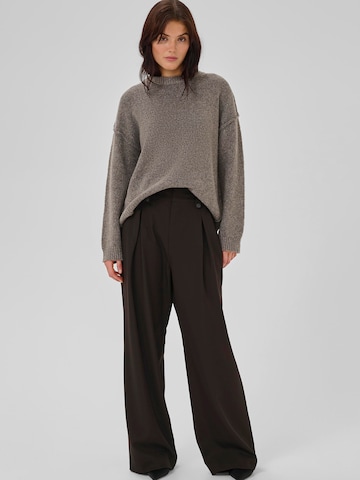 My Essential Wardrobe Wide leg Bandplooibroek in Bruin