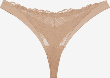 ESOTIQ Thong in Beige: front