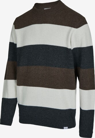 Cleptomanicx Sweater 'El Stripico' in Brown