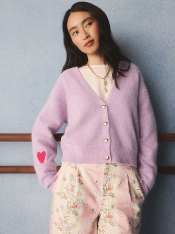 Cardigan Cath Kidston en violet : devant