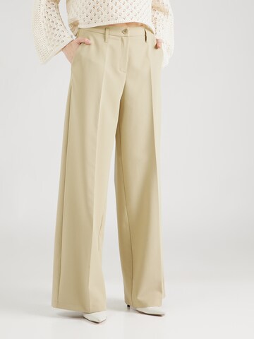 Wide Leg Pantalon à plis Summum en vert : devant