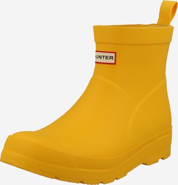 HUNTER Rubber Boots in Yellow: front