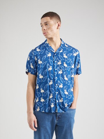 BLEND Regular fit Button Up Shirt in Blue: front