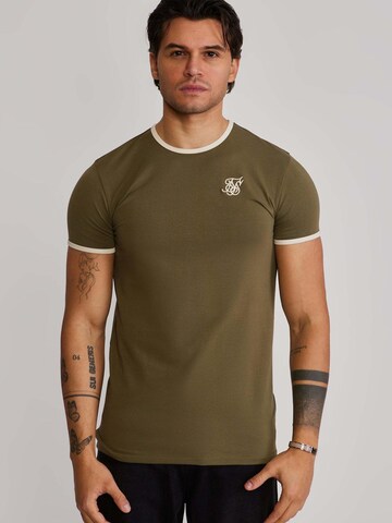 SikSilk Shirt 'Ringer' in Green: front