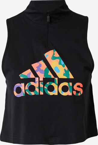 ADIDAS SPORTSWEARTehnička sportska majica 'Graphic' - crna boja: prednji dio