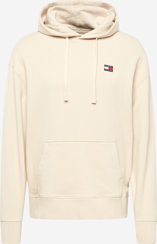 Sweat-shirt Tommy Jeans en beige : devant