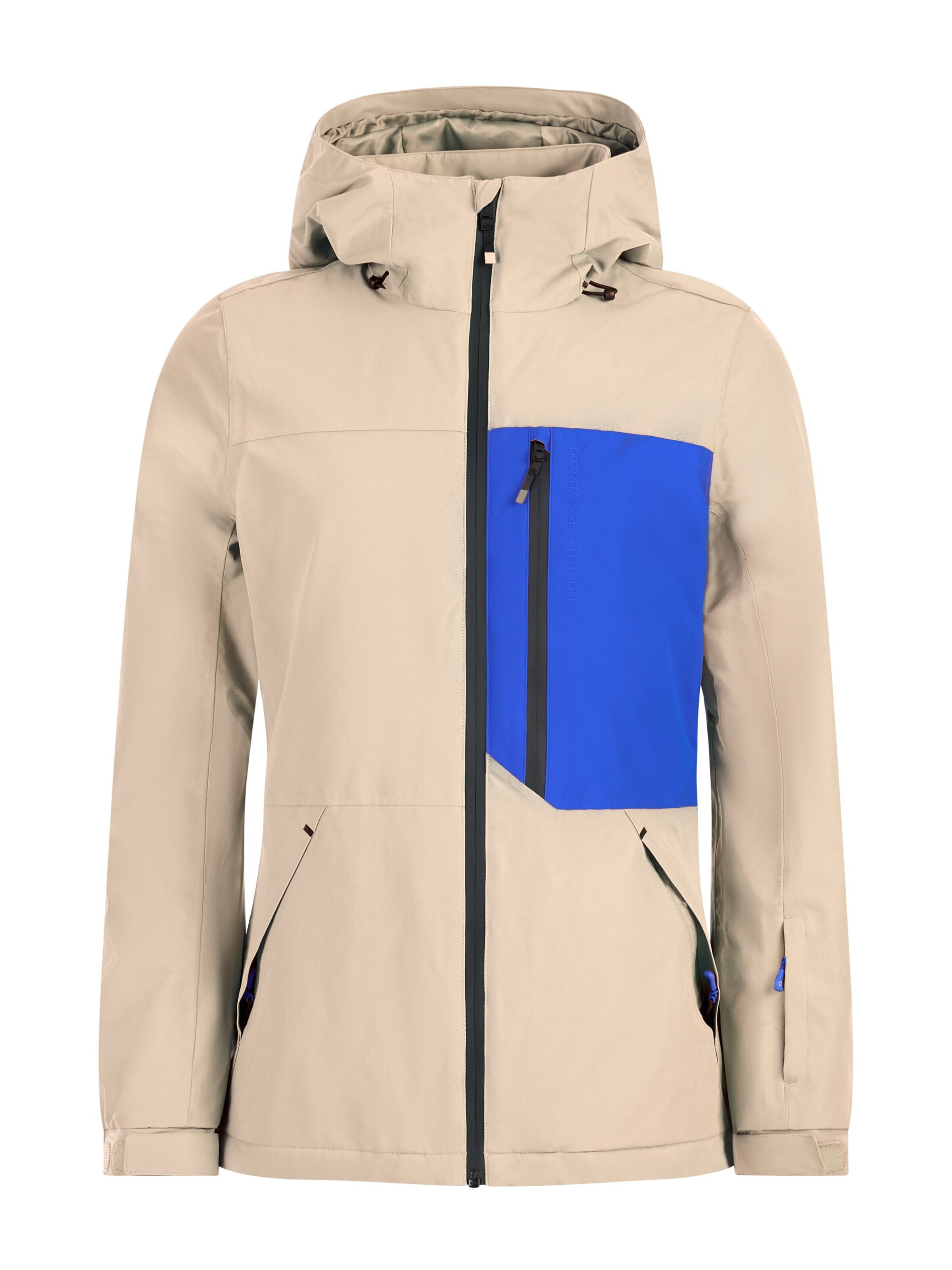 PROTEST Sportjacke 'PRTSalut'‌‌‌‌‌‌‌‌ in Braun: Vorderseite