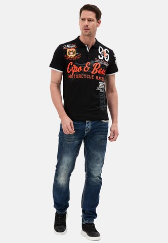 CIPO & BAXX Poloshirt in Schwarz