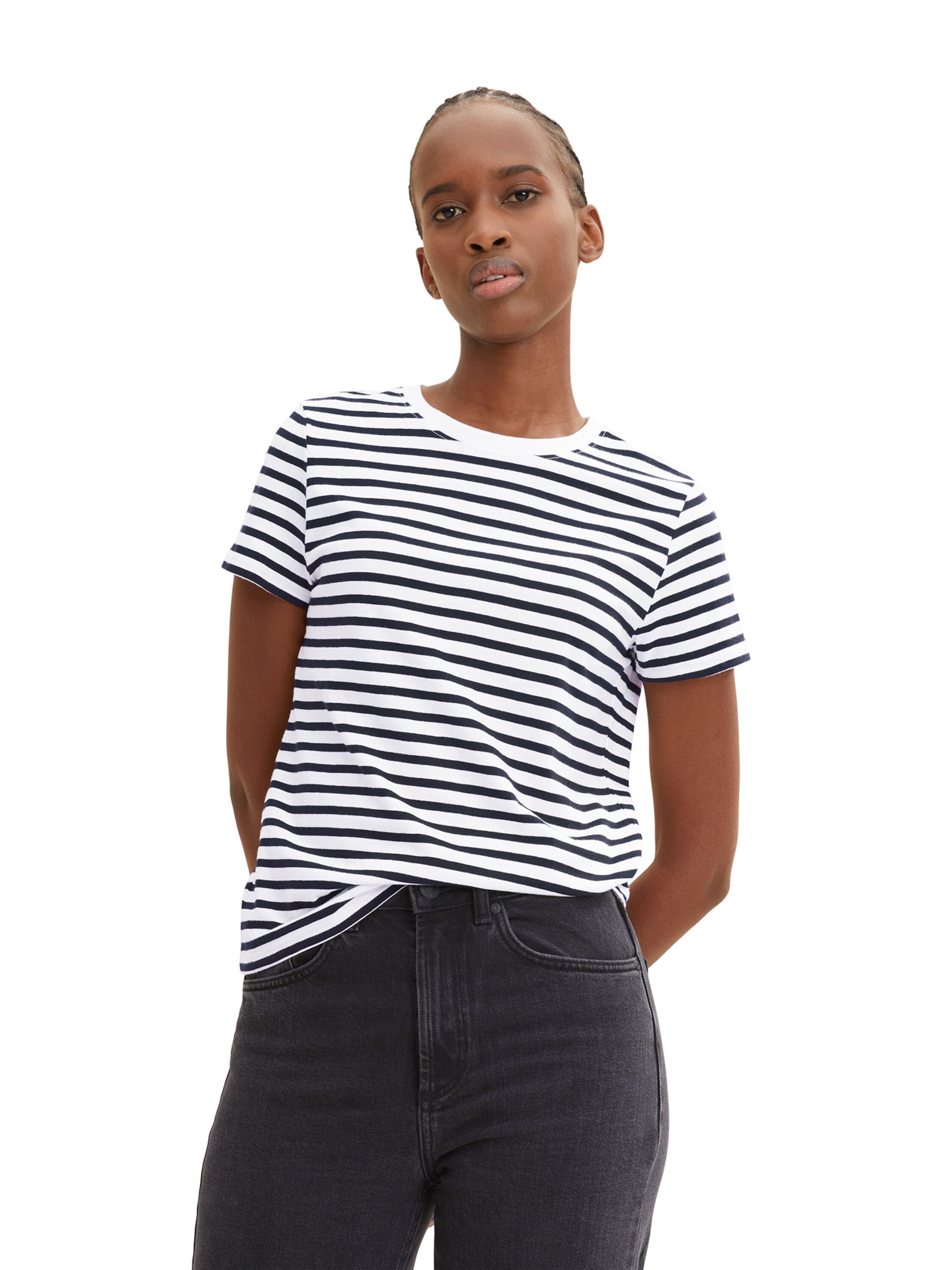 TOM TAILOR DENIM Tričko - Čierna