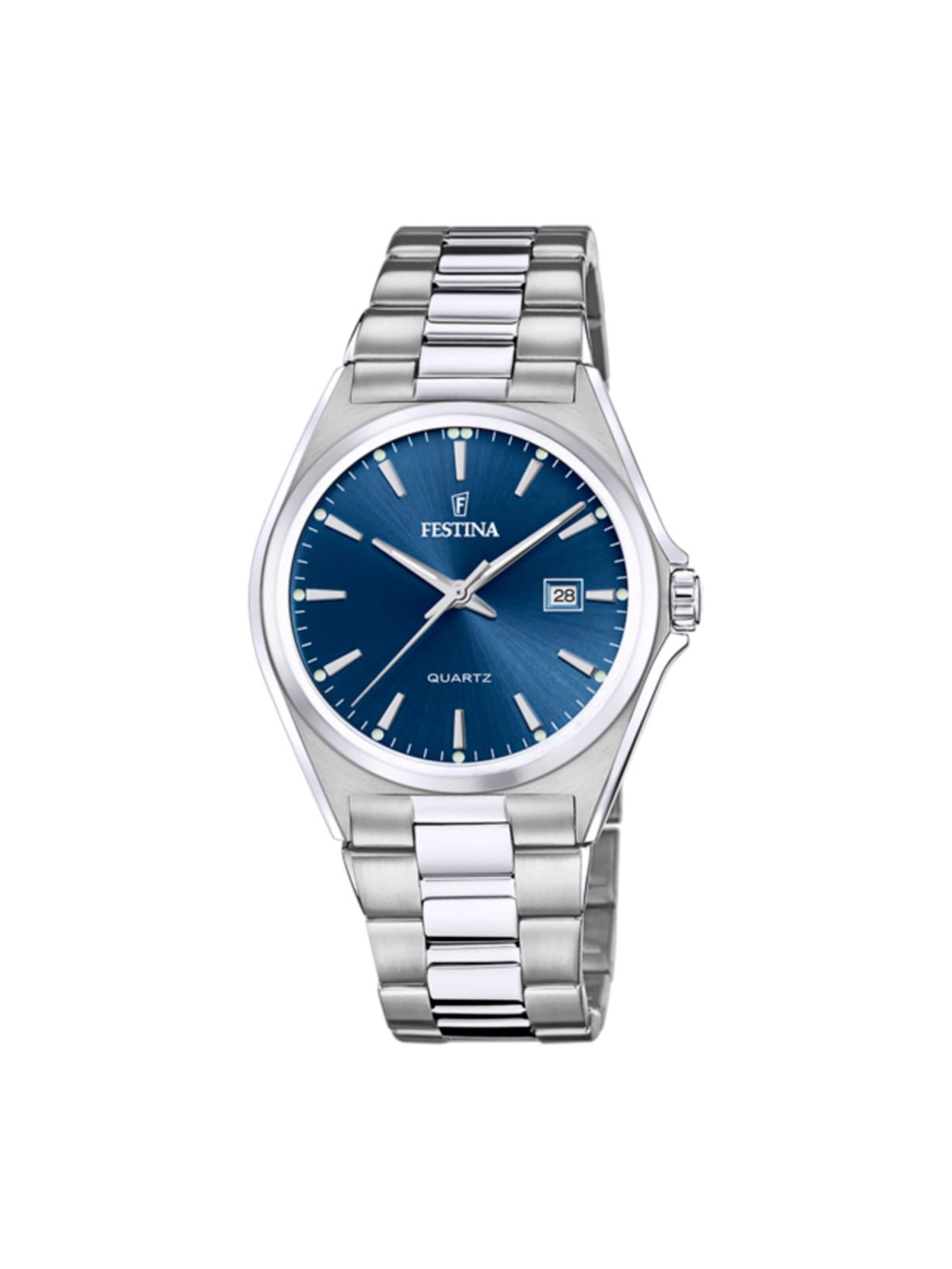 Montre à affichage analogique 'ACERO CLASICO' FESTINA en bleu : devant