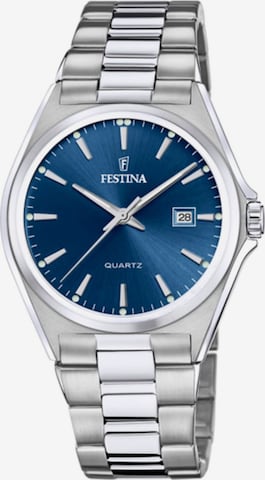 Montre à affichage analogique 'ACERO CLASICO' FESTINA en bleu : devant