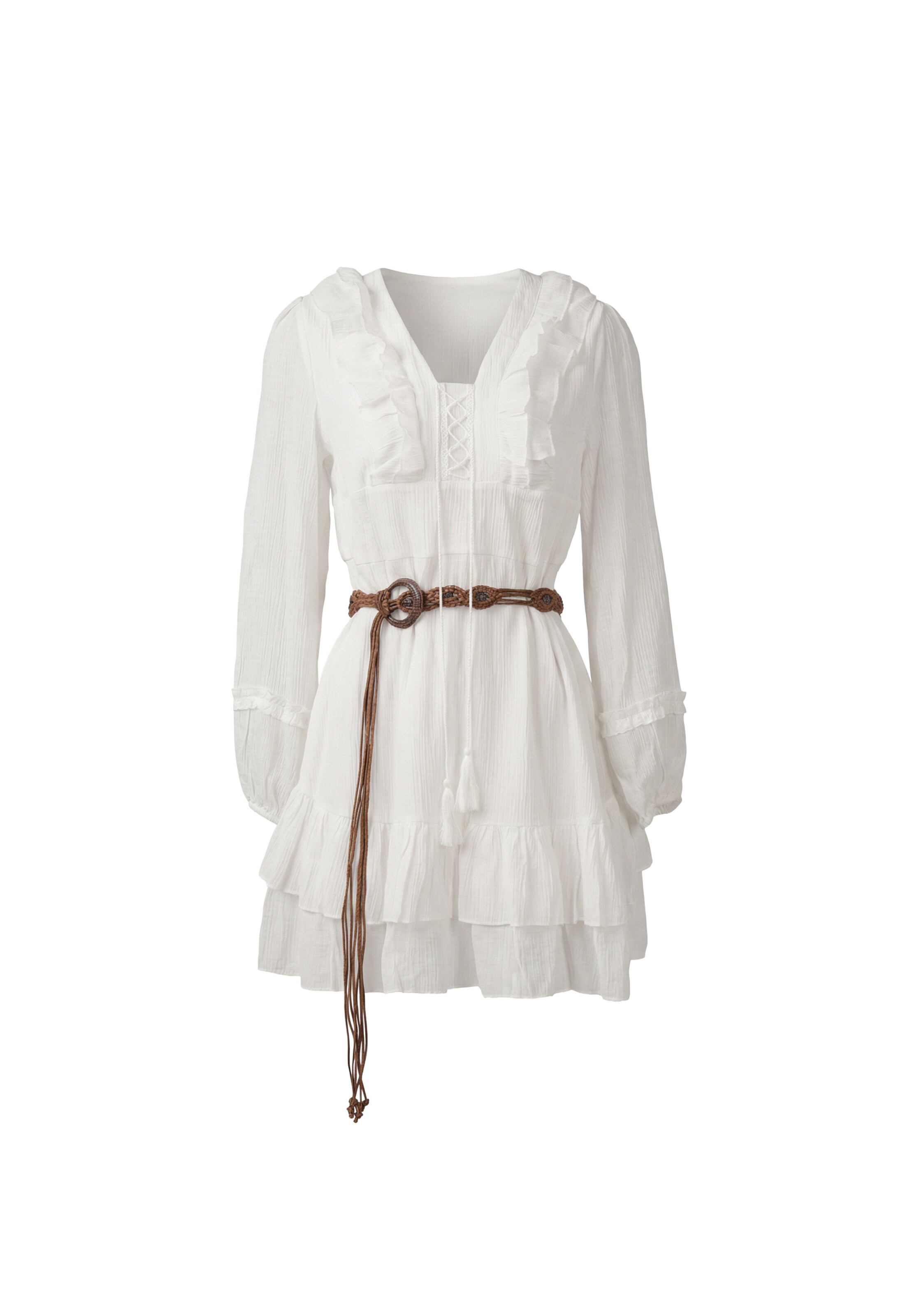 IZIA Robe en 40 en blanc, Vue avec produit