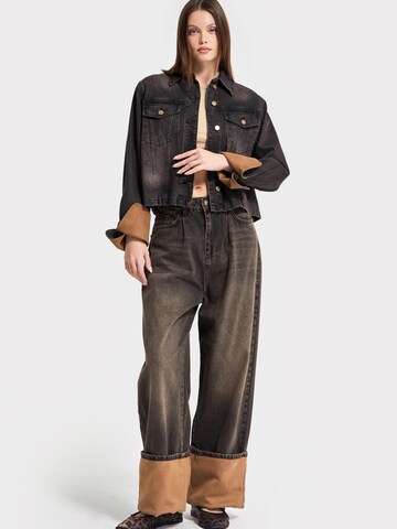 IT'S BASIC Baggy Jeans 'Baggy Mid Rise Jeans' in Bruin: voorkant