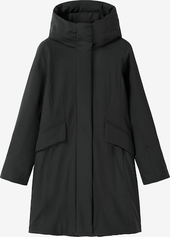 Manteau mi-saison elvine en noir : devant