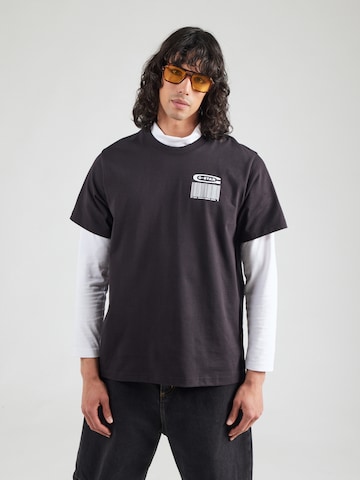Coupe regular T-Shirt 'Barcode' G-STAR en noir : devant