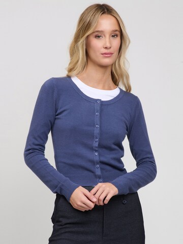 Influencer Knit Cardigan in Blue: front
