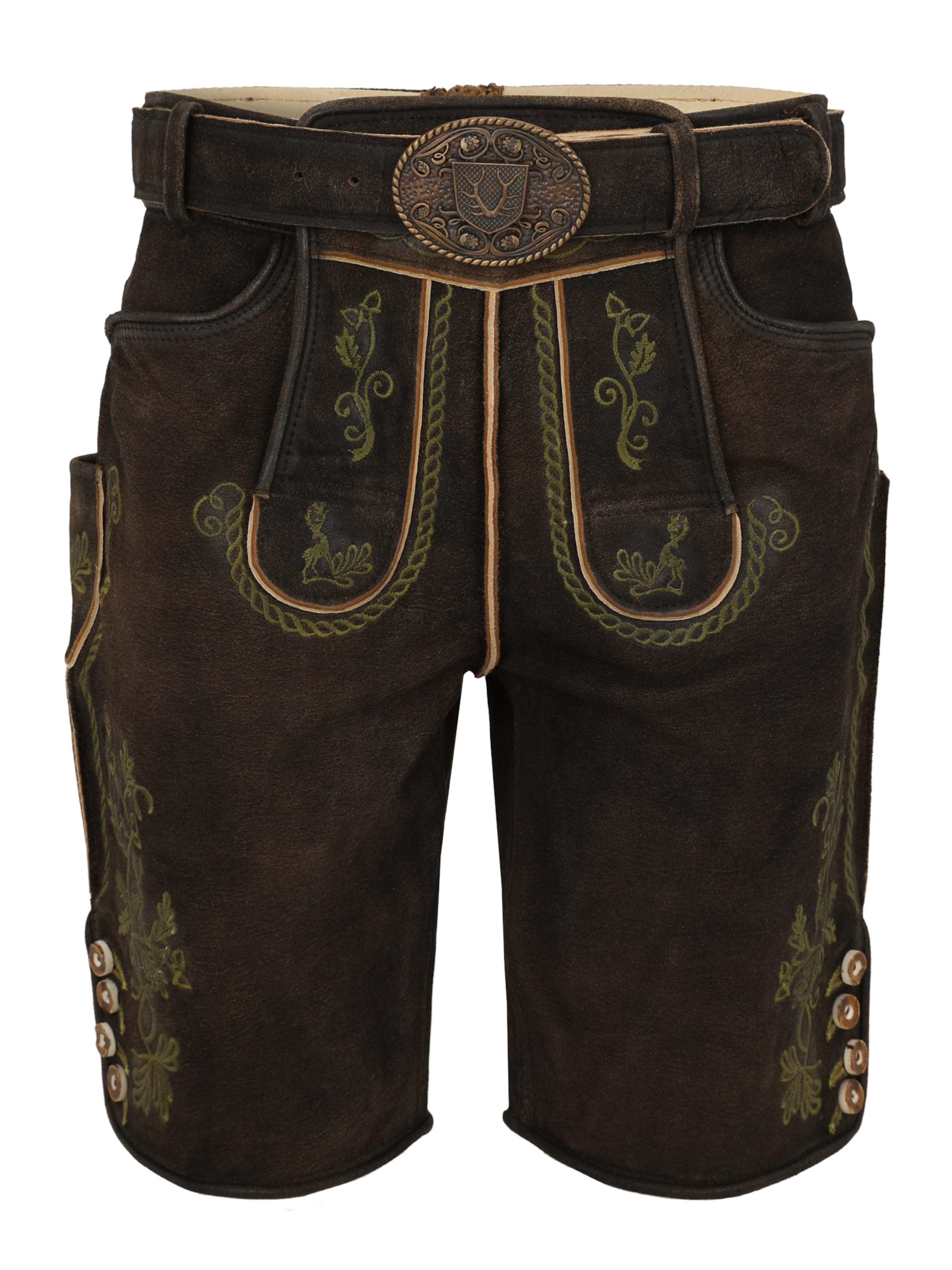 Krüger Buam Regular Traditional pants 'Milian' in Brown: front