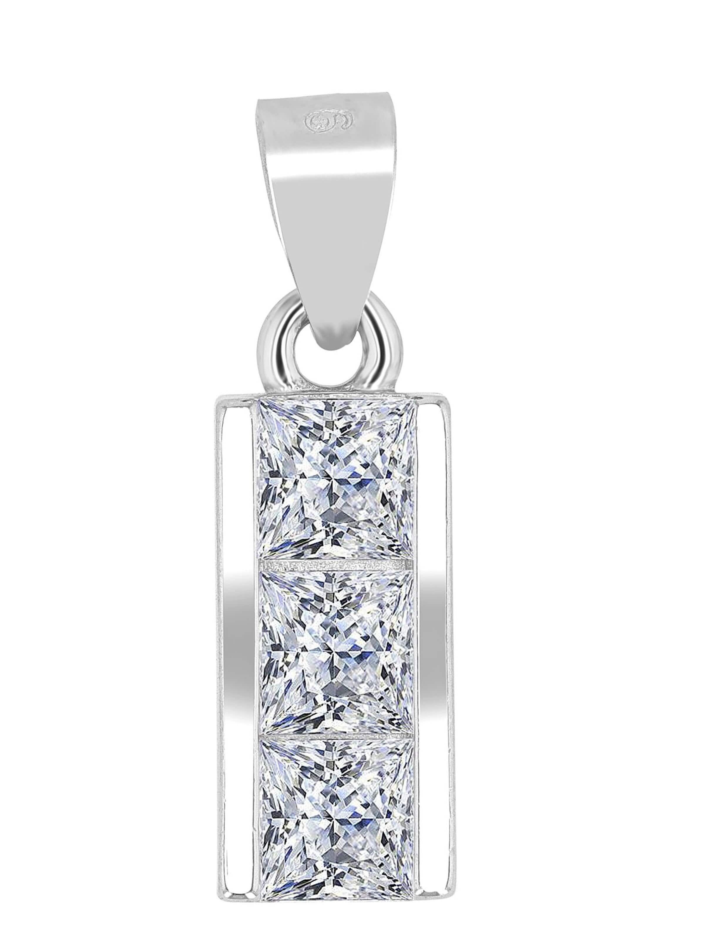 Akzent Anhänger '"Liva" aus 925 Sterlingsilber, rhodiniert, langlebig'‌‌‌‌‌‌‌‌‌ in Silber: Vorderseite