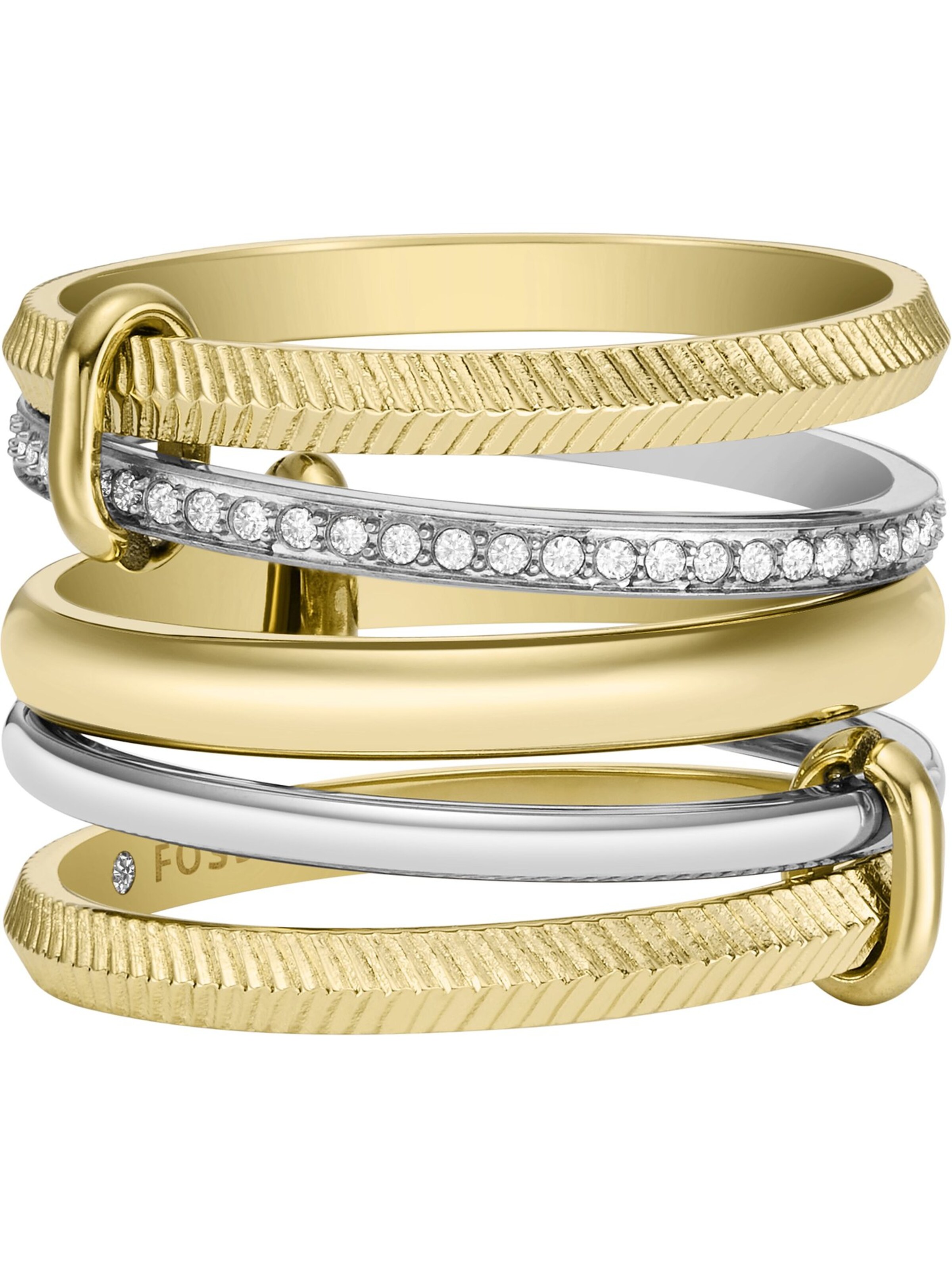 FOSSIL Ring in Gold: Vorderseite