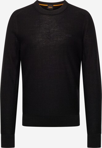 BOSS Sweater 'Avac' in Black: front