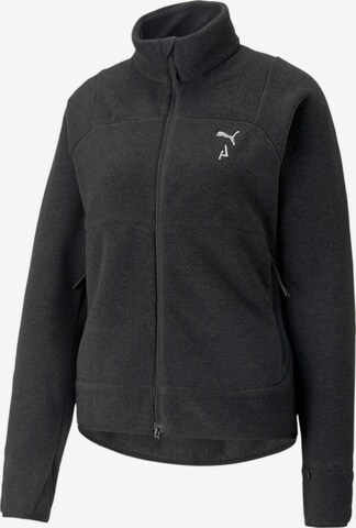 PUMA Functionele fleece jas in Zwart: voorkant