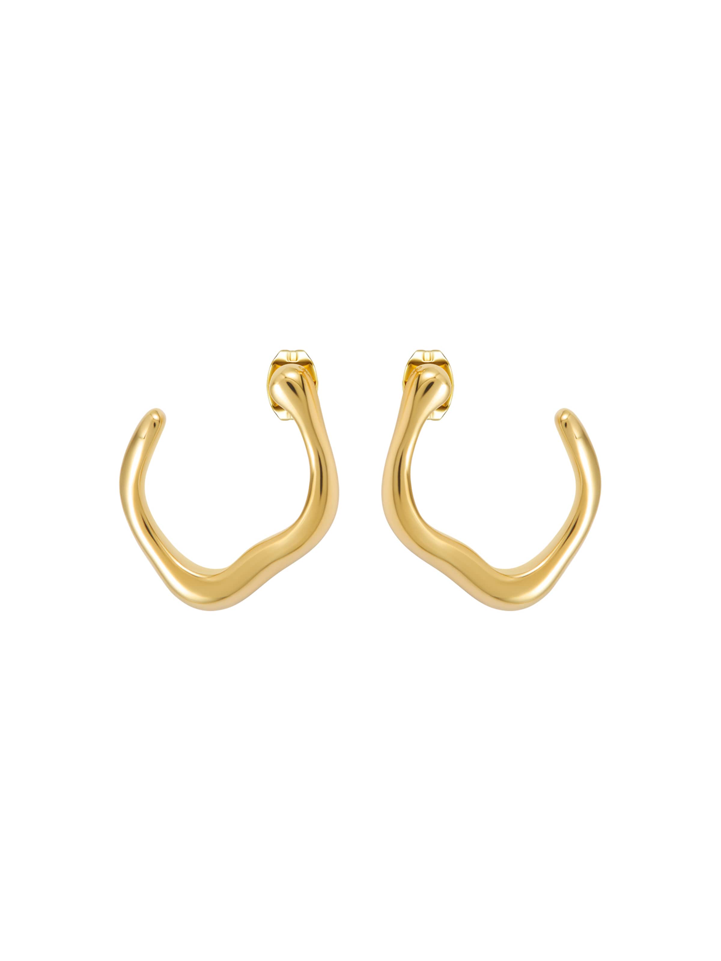 Boucles d'oreilles 'Ursula' Victoria Hyde en or : devant