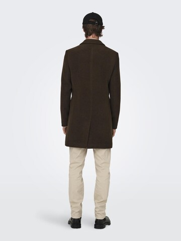 Manteau mi-saison 'Jaylon' Only & Sons en marron