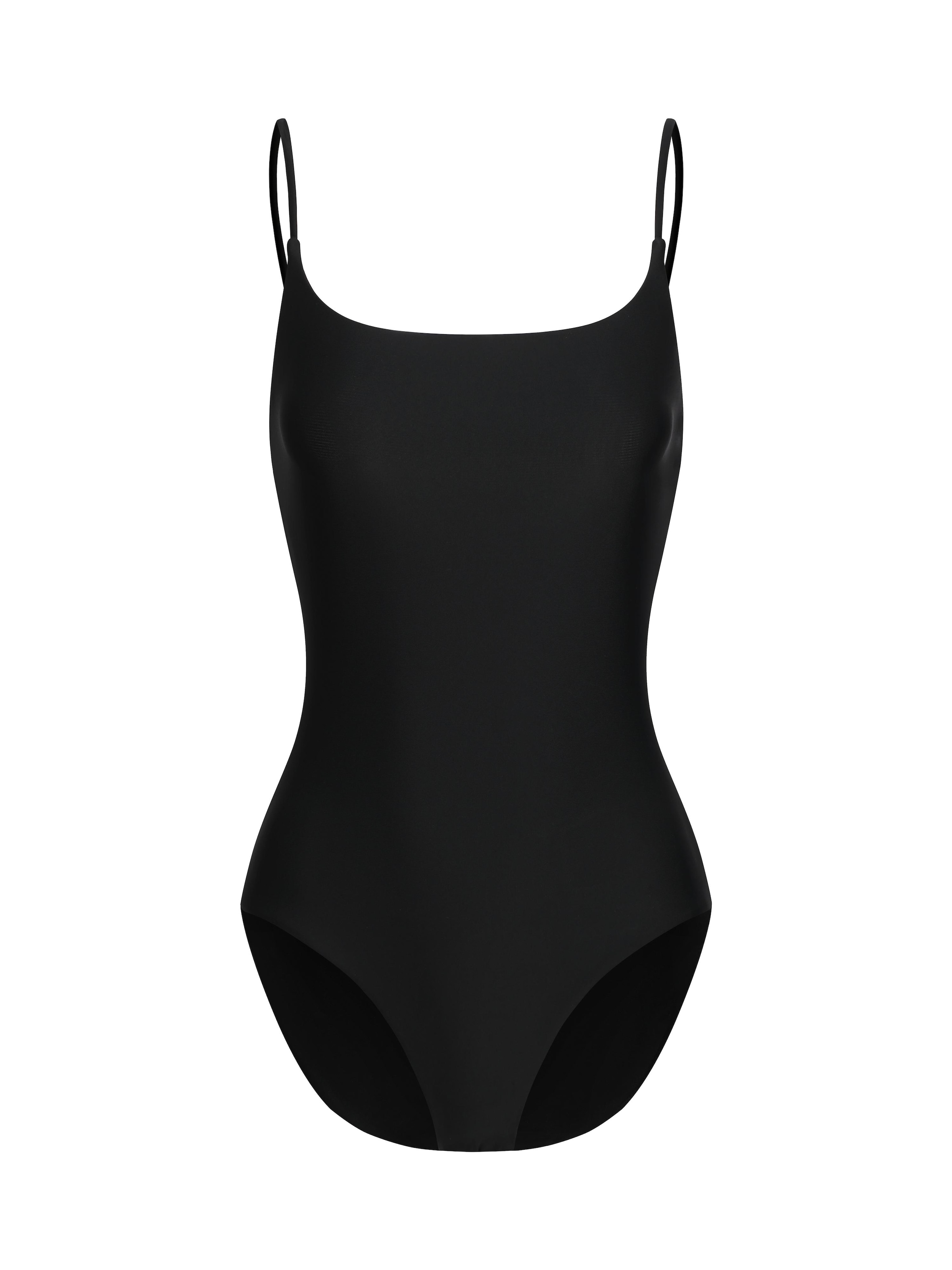 cfab (formerly creamy fabrics) Swimsuit 'Square Neck Soft Sculpt Swimsuit' in Black: front