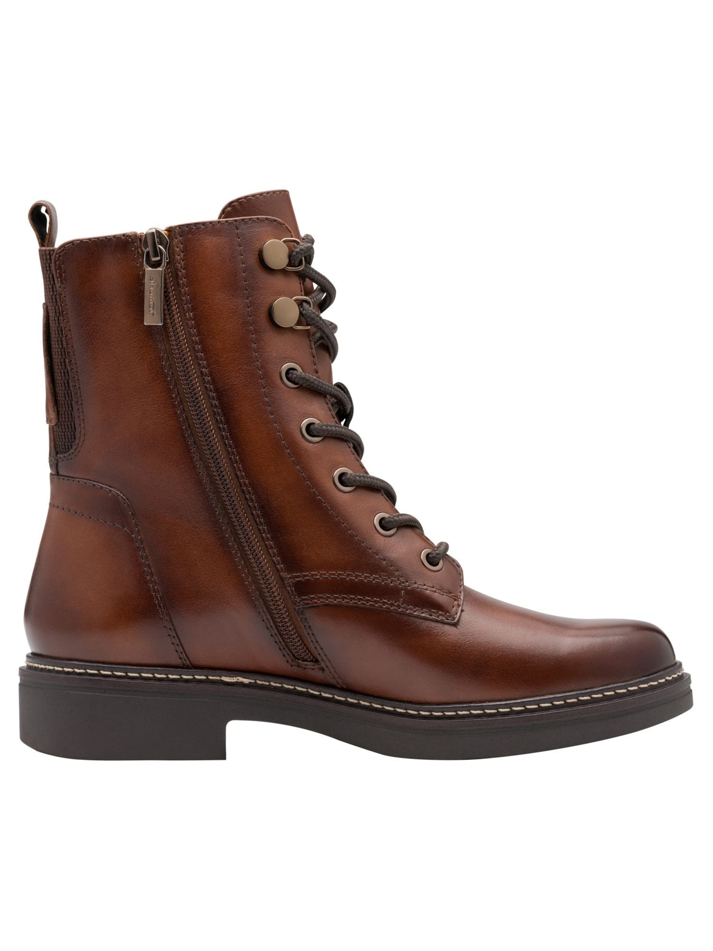 Tamaris Lace-up bootie in Brown