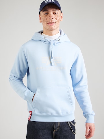 Sweat-shirt ALPHA INDUSTRIES en bleu : devant